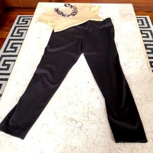 Leggings Larry Levine brown stretch pants medium